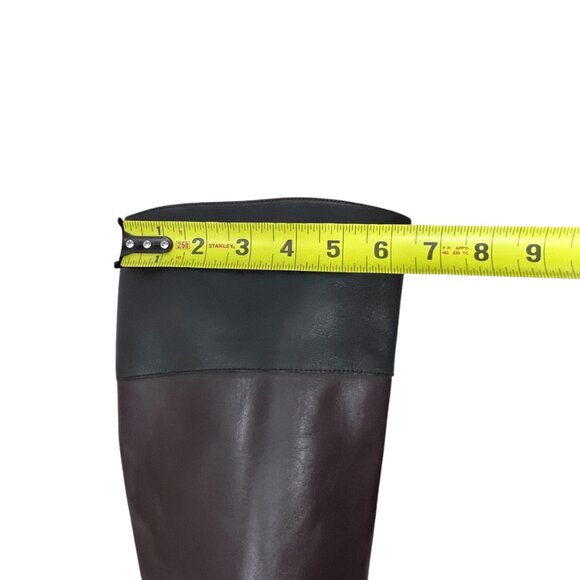 Talbots Leather Two Tone Knee High Riding Boots women's size 7.5 - Picture 10 of 11